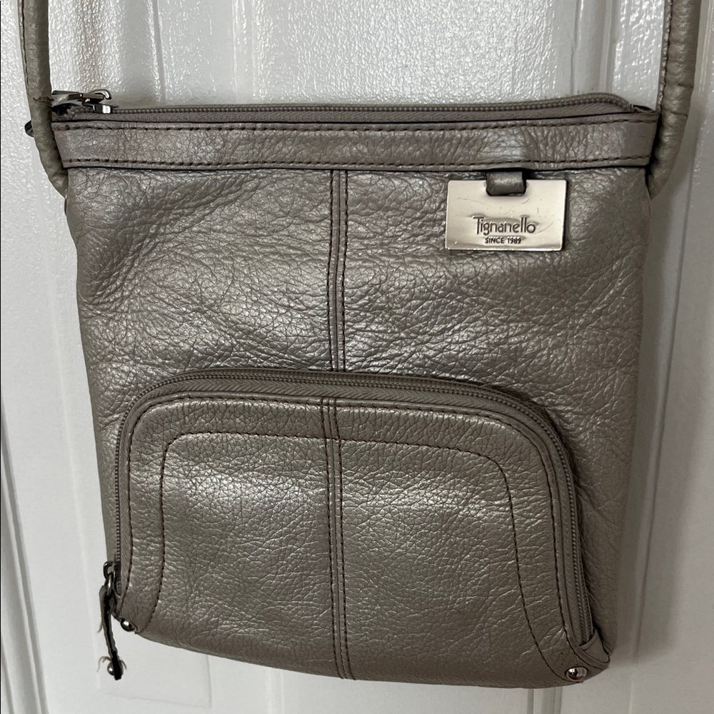 Tignanello Gray Crossbody Bag